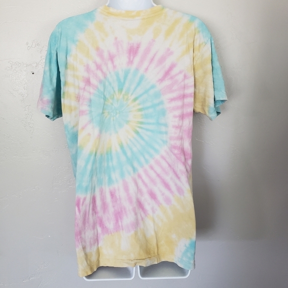 Daydreamer Led Zeppelin Tie Dye Short Sleeve T-shirt Band Tee Pink Yellow Blue - Picture 4 of 8
